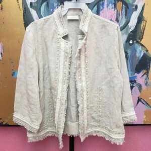 Chico's Artisan Accent Silver Sand Jacket